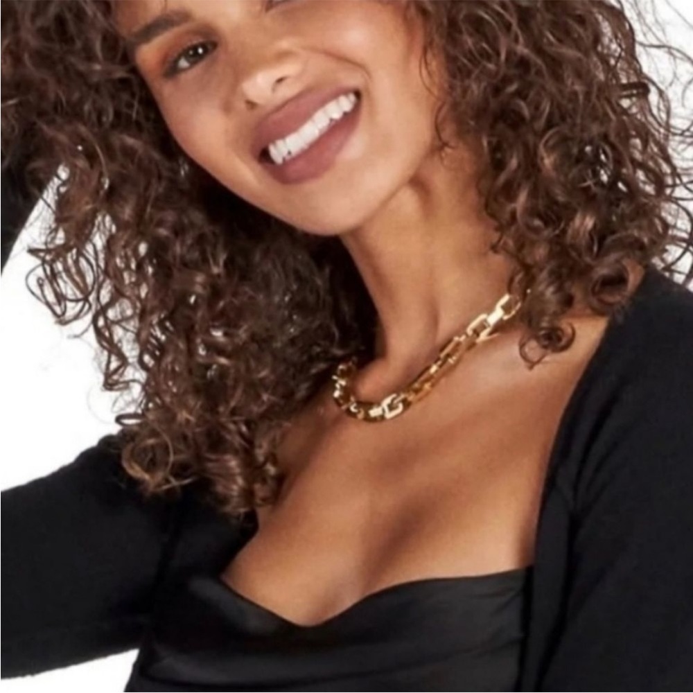 NWT Eddie Borgo 12 Karat Gold Supra Link Necklace 17 Inch Length - Picture 5 of 10